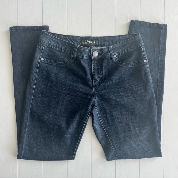 Dark Blue Stretch Denim Jeans. - Picture 2 of 4